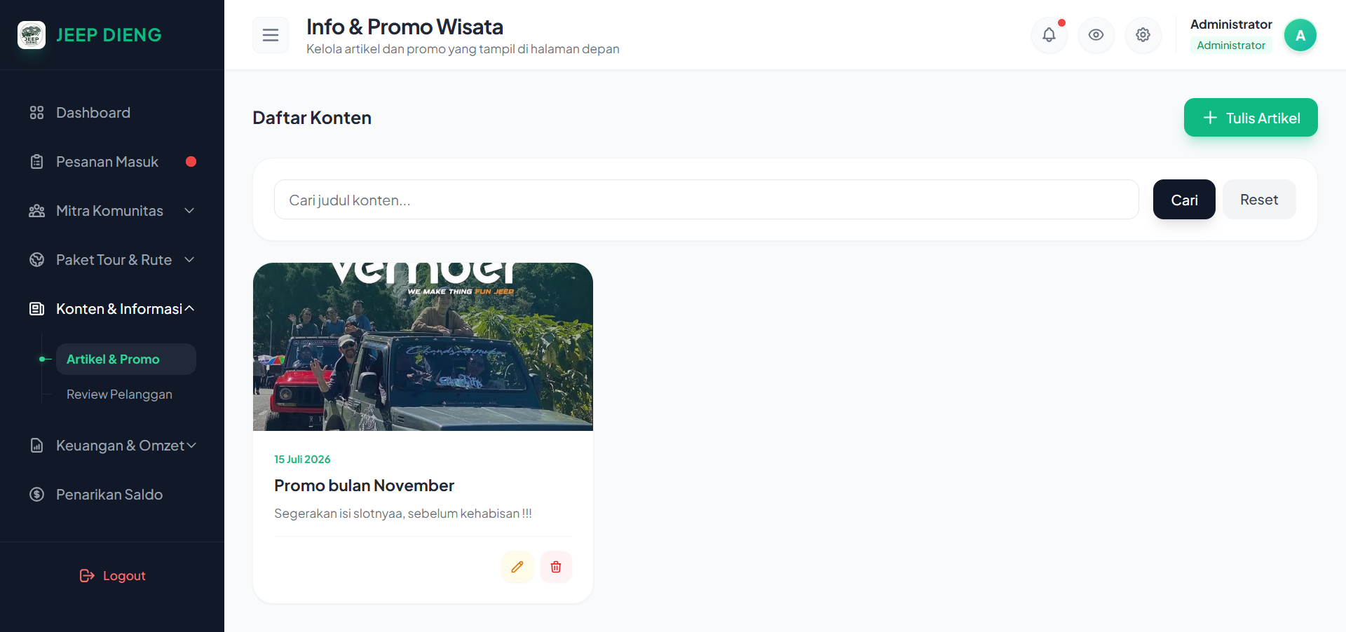 Screenshot JEEP DIENG