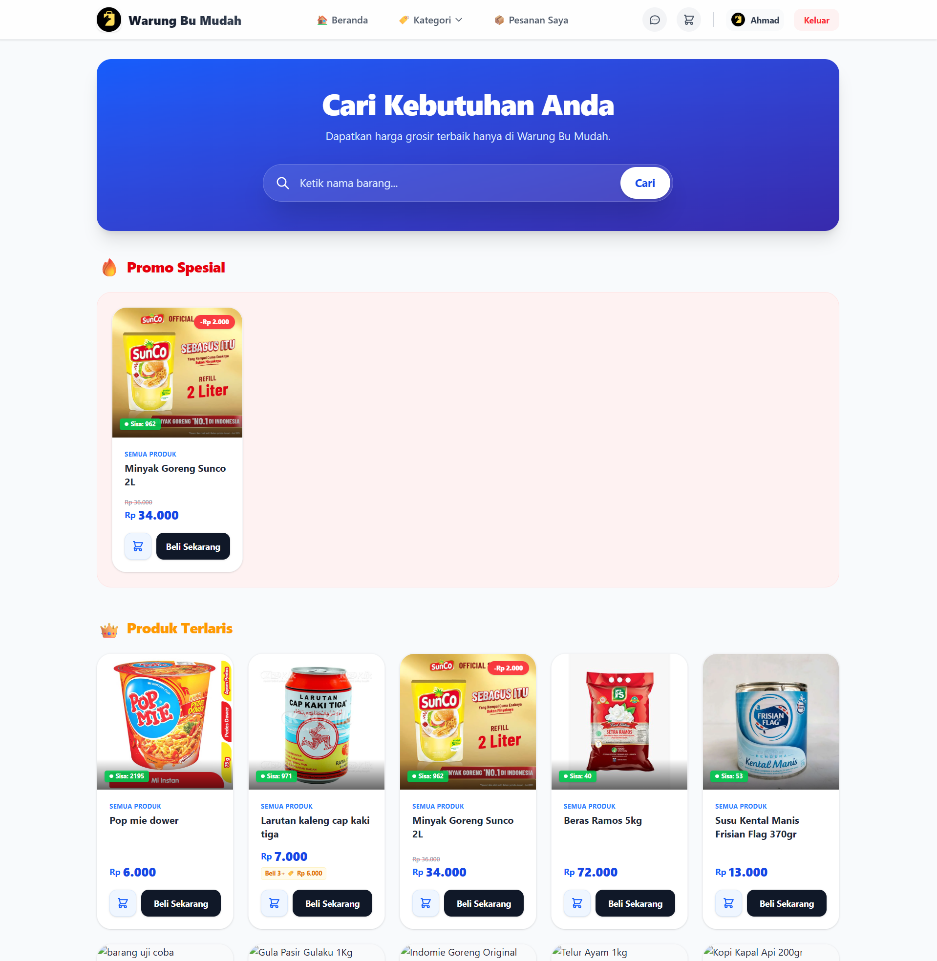 Toko Kelontong Online